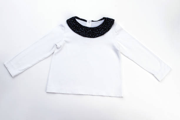 istock Girls' pajama top on white 891559758