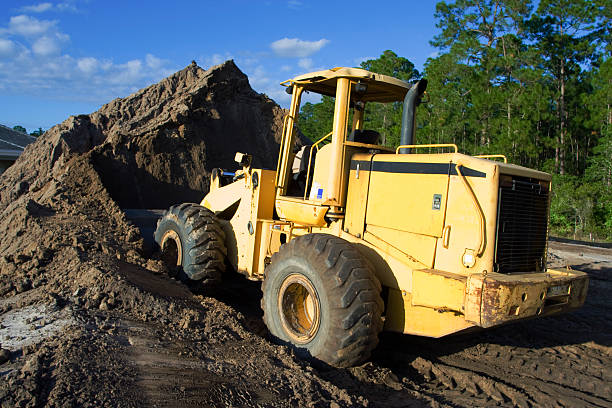 istock Yellow Bulldozer At Job Site 89156508