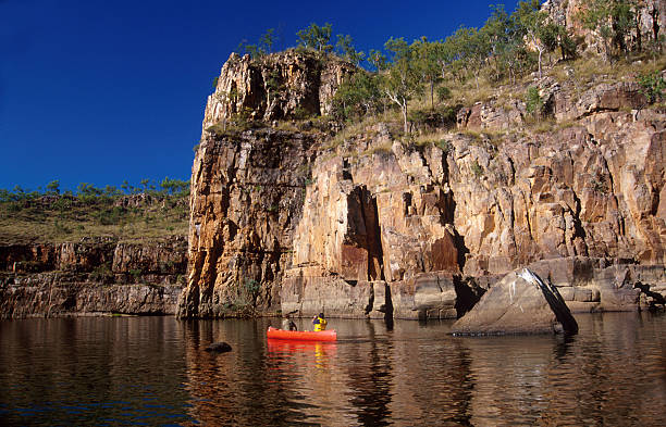 Canoeing at Katherine Gorge stock photo