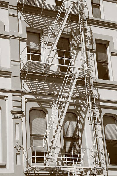 Building Fire Escape stock photo