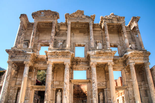istock Ruins of Celsus Library in Ephesus, Turkey 891569276