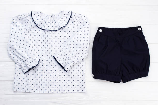 istock Nautical pajama for little girl 891569650