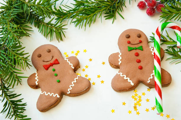 istock Christmas homemade gingerbread man cookies 891576236