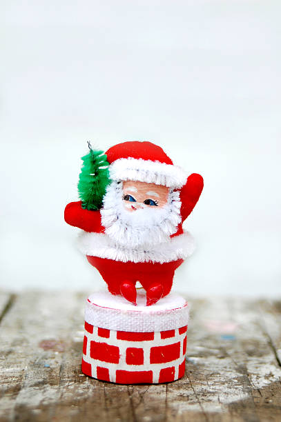 vintage santa - fotografia de stock