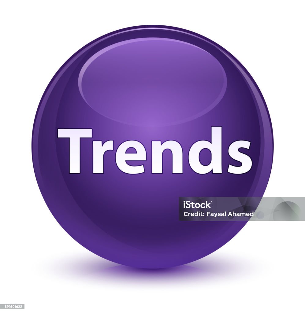 Trend View Button Trends Glassy Purple Round Button Stock Illustration - Download Image ...