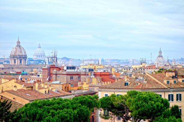 istock Aerial view of Rome, Italy rooftops 891605524