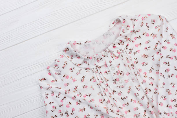 istock Girls blouse with flower pattern 891618858