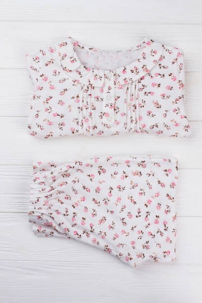 istock Floral pajama set on white 891619348
