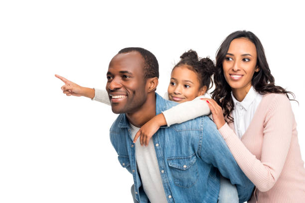 happy african american family