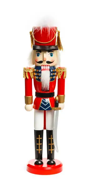 Christmas Nut Cracker Solider Isolated on White Background.