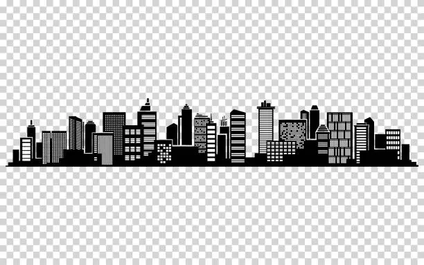 Vector illustration of Vector city silhouette