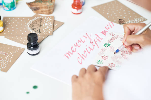 istock Christmas calligraphy for greeting cards 891742000