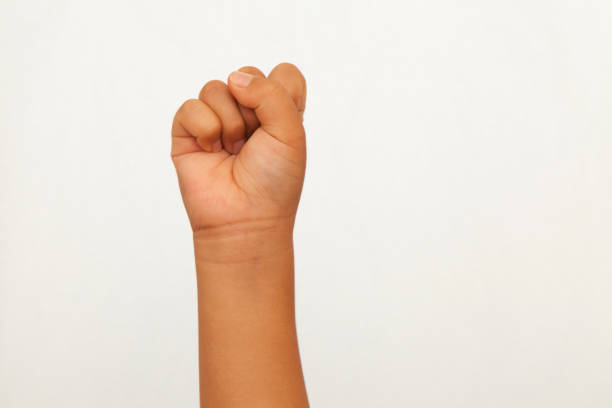 Fisted child's fist Fisted child's fist on white background punching one person shaking fist fist stock pictures, royalty-free photos & images