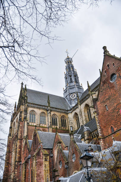 istock Beautiful view of the Cathedral in Haarlem, Holland 891753682