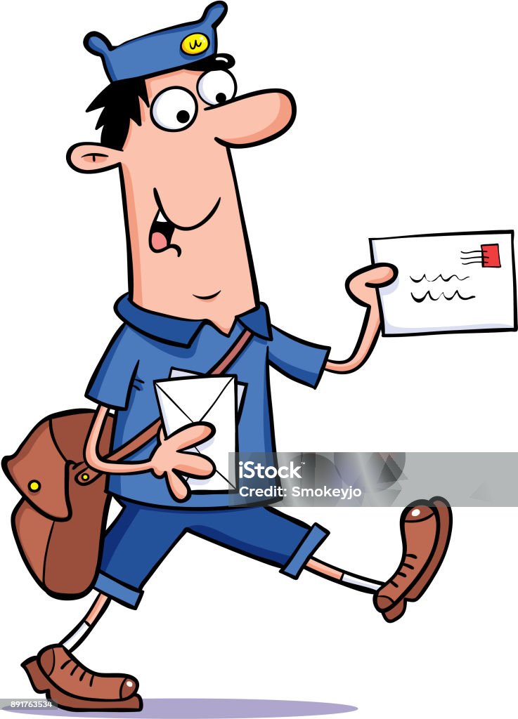 Cartoon Postmaster Postman Stock Illustration - Download Image Now - Postal Worker, Humor ...