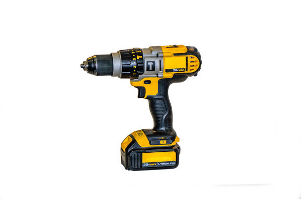 istock Close up modern cordless drill on the white background 891777468