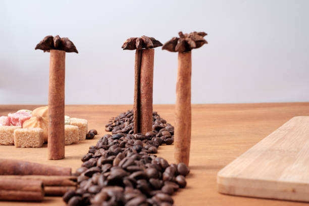 istock The original concept, coffee and sweets with spices. Place for your text. 891798050