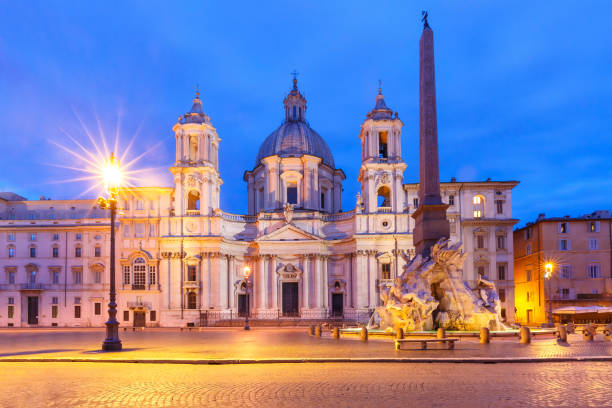 istock Piazza Navona Square at night, Rome, Italy 891798348