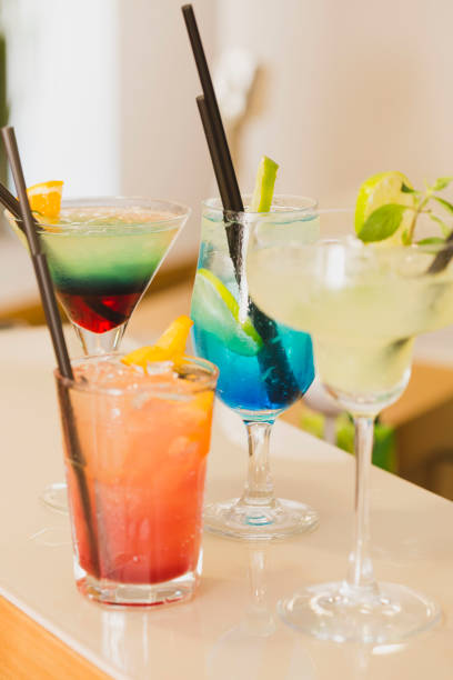 istock Cocktails drinks standing on the bar counter 891804104