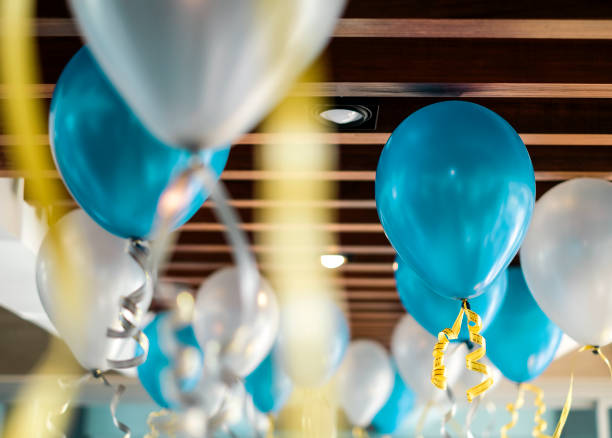istock Balloon decoration on ceiling in the party 891827730