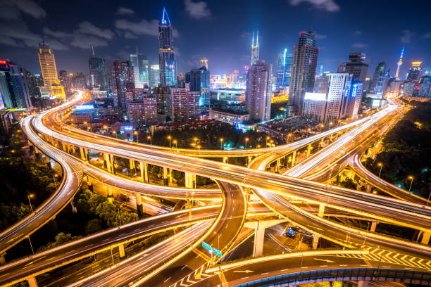 istock Aerial View of a Busy Road Intersection 891872666