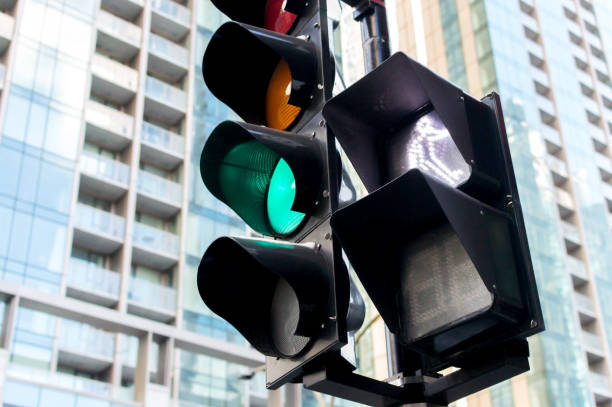 istock The green traffic light on the sidewalk in Montreal 891896384