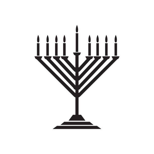 하누카 메노라 - menorah stock illustrations