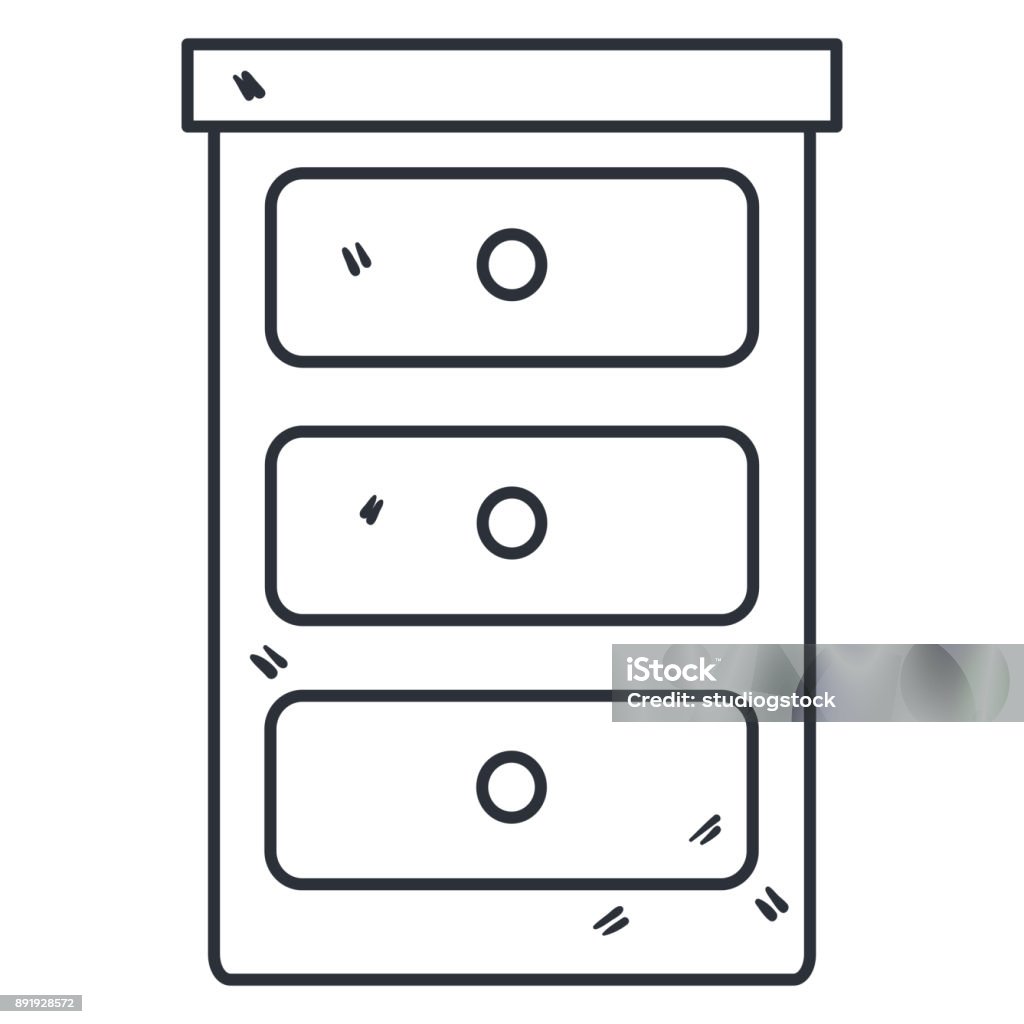 bedroom drawer isolated icon bedroom drawer isolated icon vector illustration design Apartment stock vector