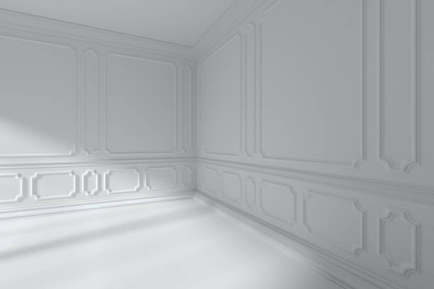 istock White room angle with classic style decor on walls 891931300