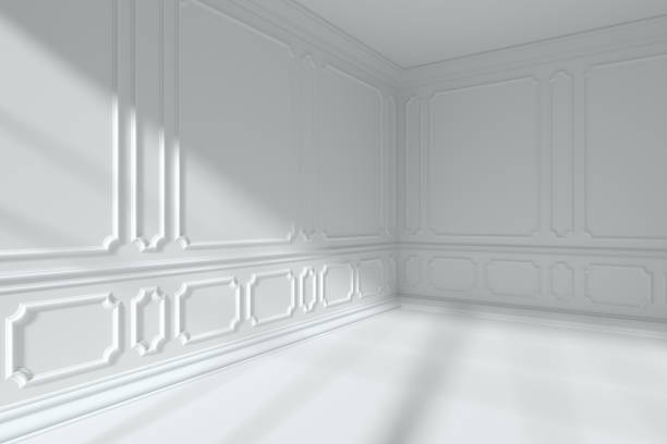 istock White room with classic style molding on walls closeup 891931340
