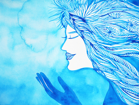 make a wish angel winter snow christmas watercolor painting
