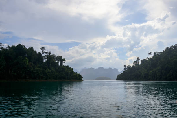 istock Lake Cheo Lan during the rain, Thailand. 891945818