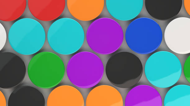 istock Blank colorful badges on white background 891956182