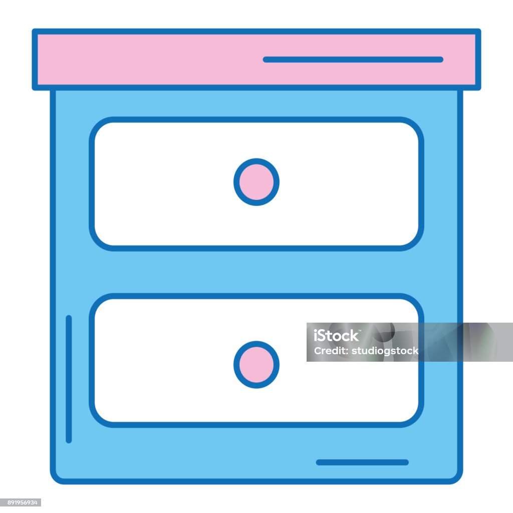 bedroom drawer isolated icon bedroom drawer isolated icon vector illustration design Apartment stock vector