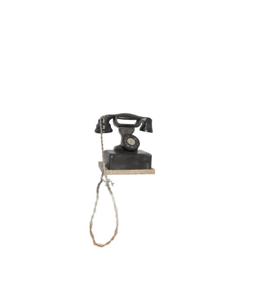 istock Retro vintage black landline telephone 891972070