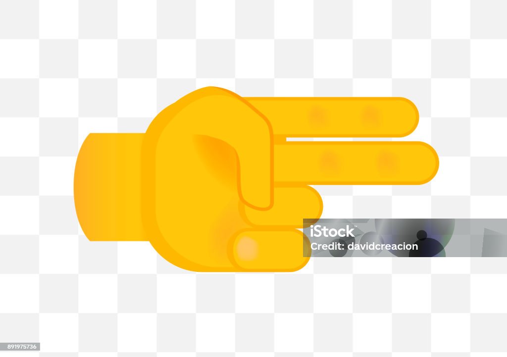 Hand Making Gun Sign Hand Making Pistol Sign On Transparent Background Isolated Vector ...