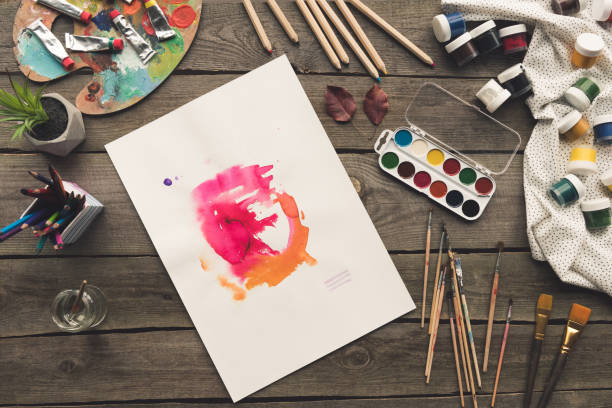 istock artist sketch drawn with watercolor paints 891991246