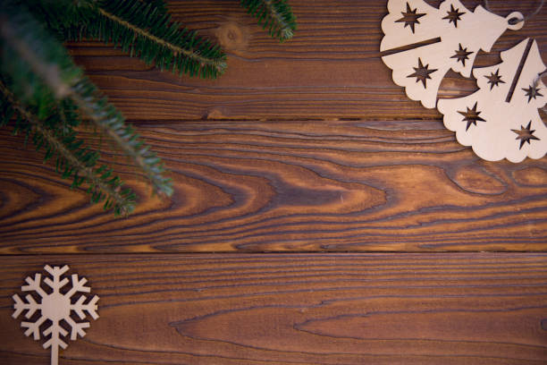 istock Rustic Wooden Christmas or New Year background 891991512