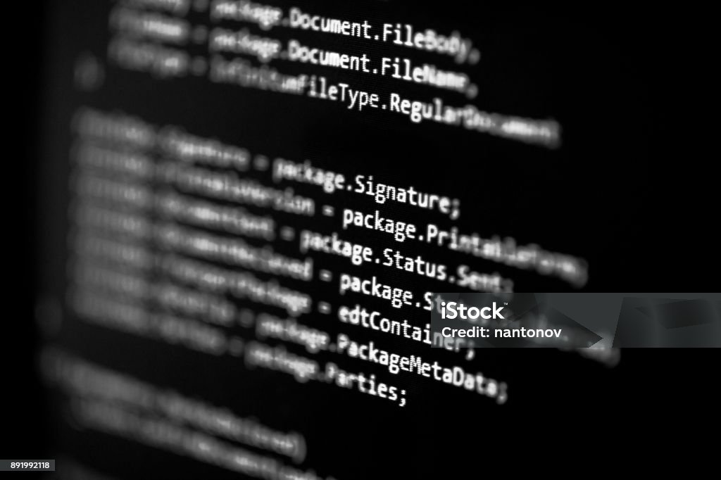 Information Technology Concept Coding Programmer Language Script Text ...