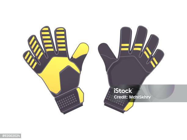 Goalkeeper Protection Gloves Stock Illustration - Download Image Now - Protective Glove, Glove, Sports Glove