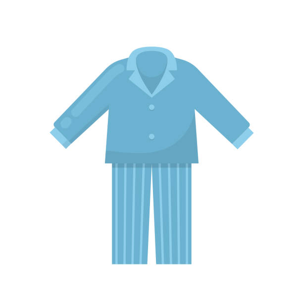 ilustraciones, imágenes clip art, dibujos animados e iconos de stock de pijamas de los hombres, camisón, camisa, ropa hogar, traje de noche el dormir - shirt clothing dress elegance