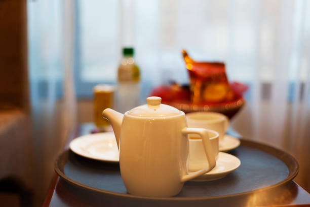 istock Close-Up Of Tea set Served On Table 892006724
