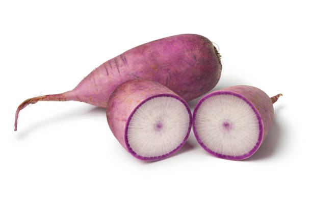 Fresh purple Japanese daikon radish