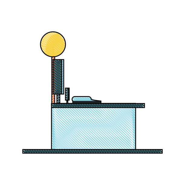 illustrations, cliparts, dessins animés et icônes de conception de caisse enregistreuse de supermarché - supermarket cash register checkout counter credit card