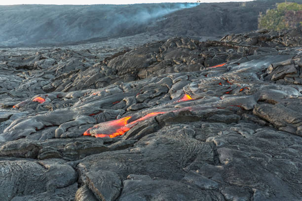 istock Hot lava flow from near on Hawaii Big island 892025112