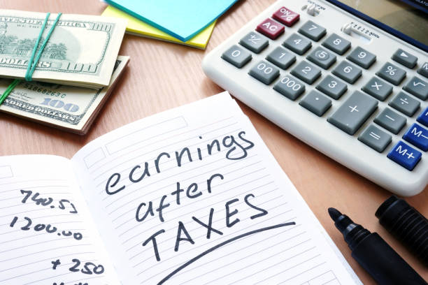 istock Note with written words Earnings after Taxes. 892025900