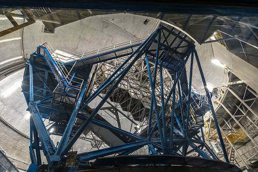 Inside observatory on Mauna Kea on Hawaii Big island