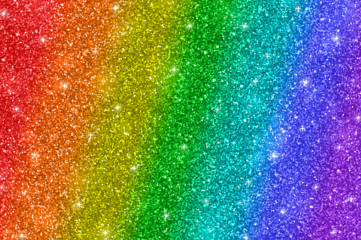 Multicolor glitter background, rainbow colors, diagonal stripes