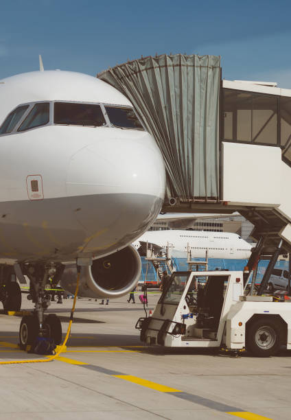 istock Passenger plane in the airport. Unboarding. 892029184
