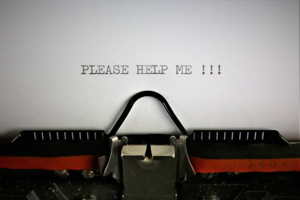 istock An concept Image of a typewriter with the text, Please help me 892029478